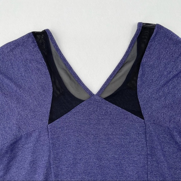 LUCY Womens Sleeveless V-Neck Blue Athletic top Mesh cutouts size: small - Picture 3 of 8